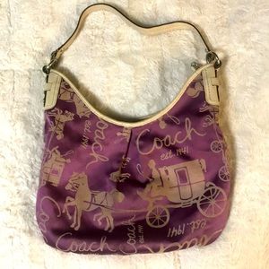 Purple coach purse
